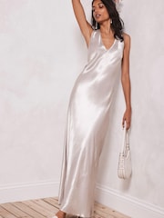 Mint Velvet Cream Maxi Slip Dress - Image 1 of 4