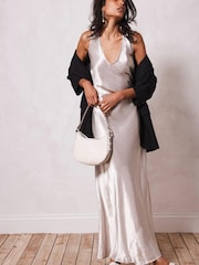 Mint Velvet Cream Maxi Slip Dress - Image 2 of 4