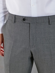 Grey Slim Signature Empire Mills 100% Wool Birdseye Suit: Trousers - Image 5 of 8