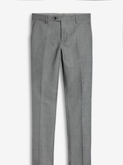 Grey Slim Signature Empire Mills 100% Wool Birdseye Suit: Trousers - Image 7 of 8