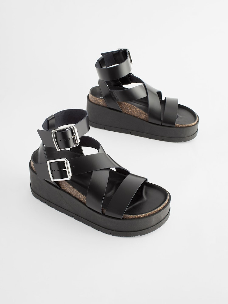 Buy Black Ultra Chunky Flatform Sandals from the Next UK online shop