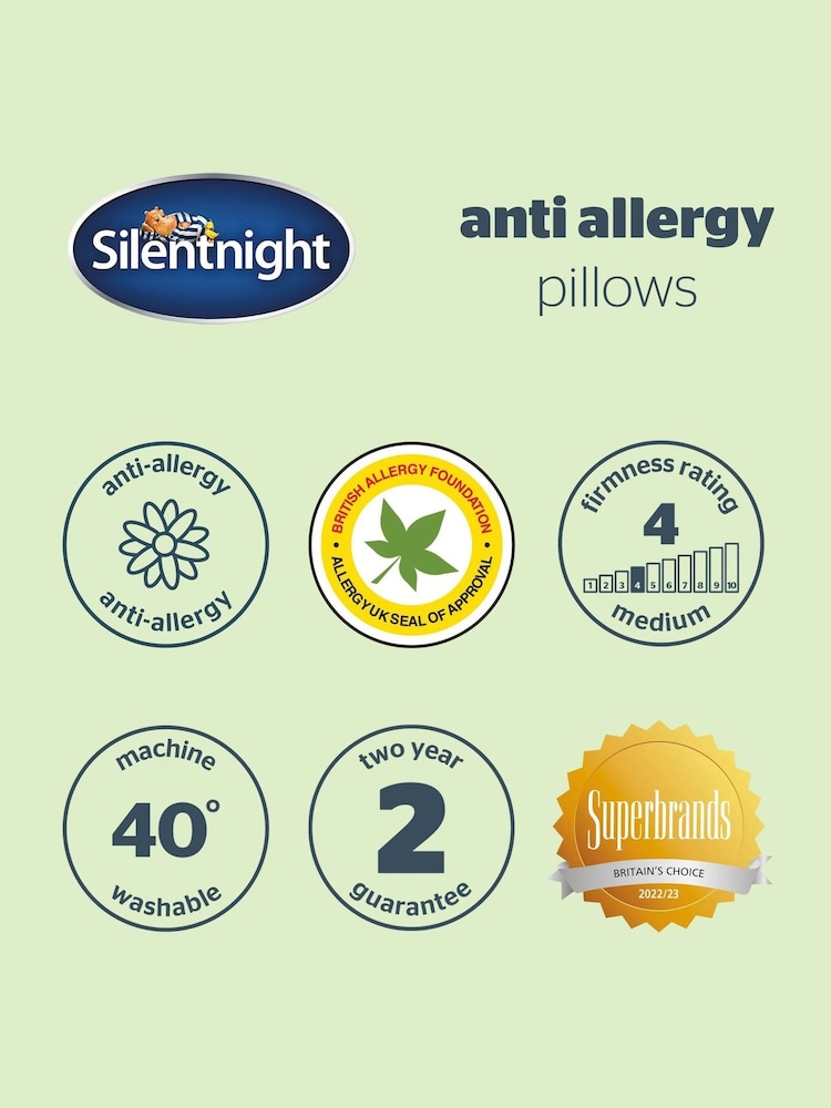 Silentnight 2 Pack Anti Allergy Pillows - Image 11 of 11