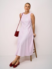 Crew Clothing Pink Flo Cotton Fit & Flare Dress - Image 1 of 5