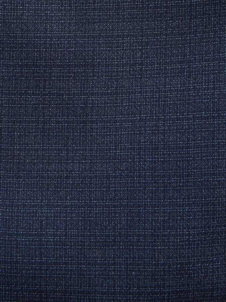 Blue Slim Fit Textured Wool Suit Jacket - Image 11 of 11