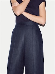 Jigsaw Blue Irish Linen Sailor Trouser - Image 2 of 4