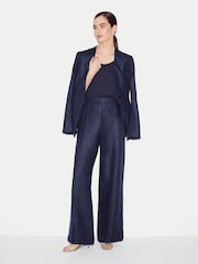 Jigsaw Blue Irish Linen Sailor Trouser - Image 3 of 4