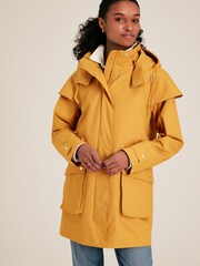 Joules Edinburgh Yellow Premium Waterproof Hooded Raincoat - Image 1 of 12
