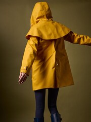 Joules Edinburgh Yellow Premium Waterproof Hooded Raincoat - Image 10 of 12