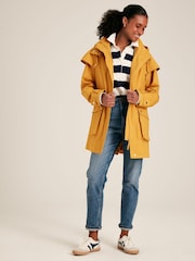 Joules Edinburgh Yellow Premium Waterproof Hooded Raincoat - Image 4 of 12