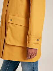 Joules Edinburgh Yellow Premium Waterproof Hooded Raincoat - Image 7 of 12