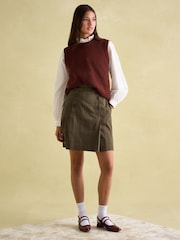Joules Maize Check Skirt - Image 3 of 6