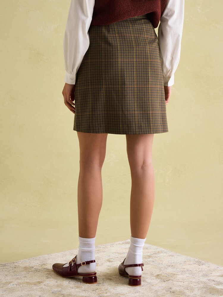 Joules Maize Check Skirt - Image 2 of 6