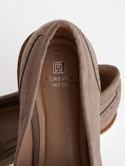 Neutral Brown Regular/Wide Fit Forever Comfort® Brogue Detail Chunky Sole Loafers - Image 4 of 5
