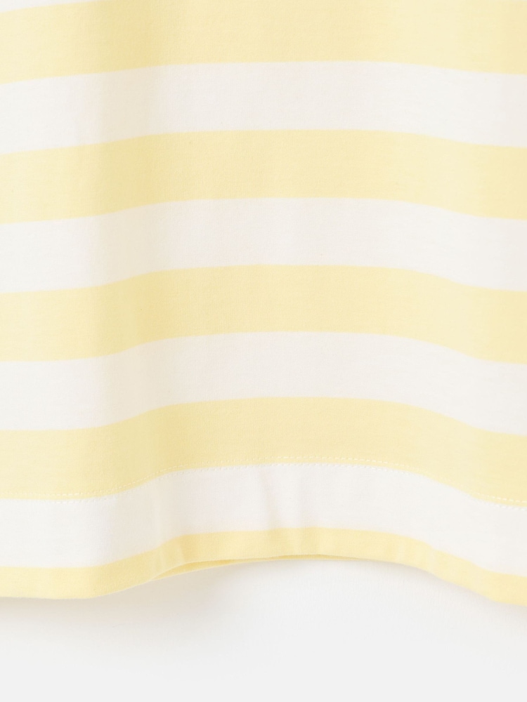 Oliver Bonas Orange Yellow & White Striped Orange Embroiderd T-Shirt - Image 8 of 8