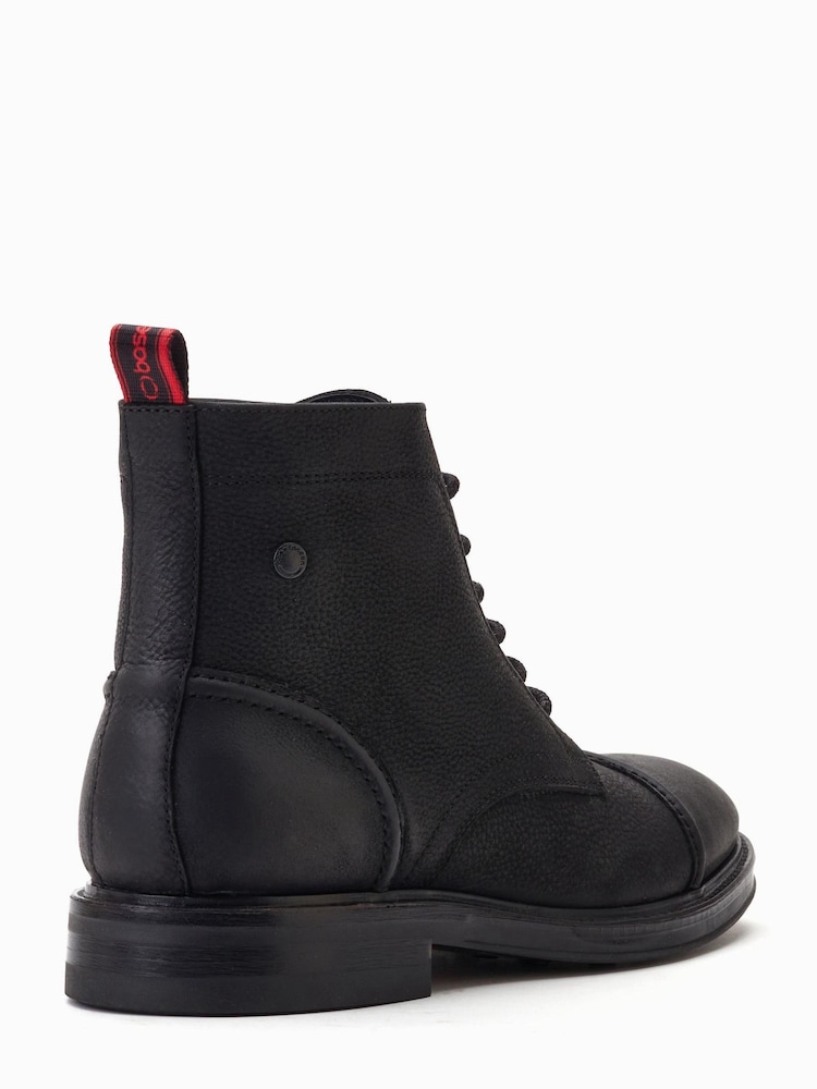 Base London Dudley Lace Up Toe Cap Boots - Image 2 of 6