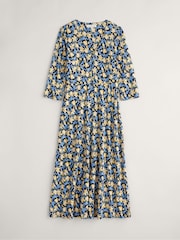 Seasalt Cornwall Blue Ava Jersey V-Neck Dress - Image 7 of 8