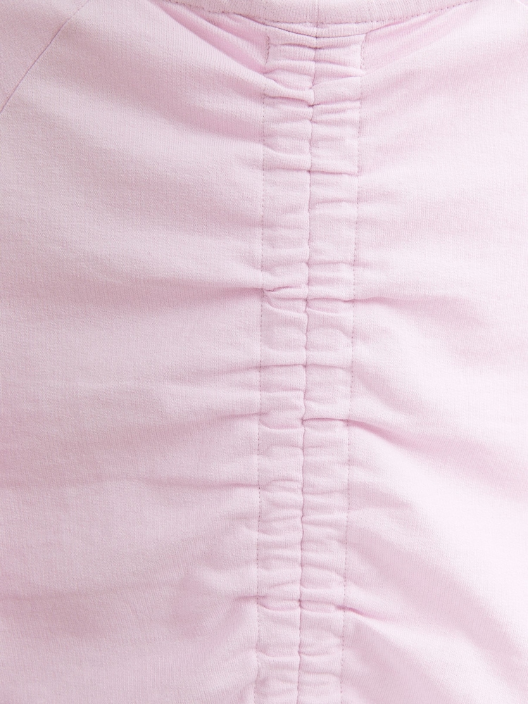 Pink Boxy Ruched Back Long Sleeve Cuffed T-Shirt (3-16yrs) - Image 10 of 10 Pink Boxy Ruched Back Long Sleeve Cuffed T-Shirt (3-16yrs) - Image 10 of 10