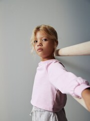 Pink Boxy Ruched Back Long Sleeve Cuffed T-Shirt (3-16yrs) - Image 6 of 10