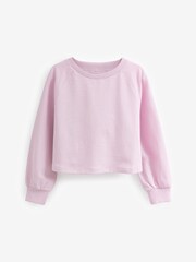 Pink Boxy Ruched Back Long Sleeve Cuffed T-Shirt (3-16yrs) - Image 8 of 10