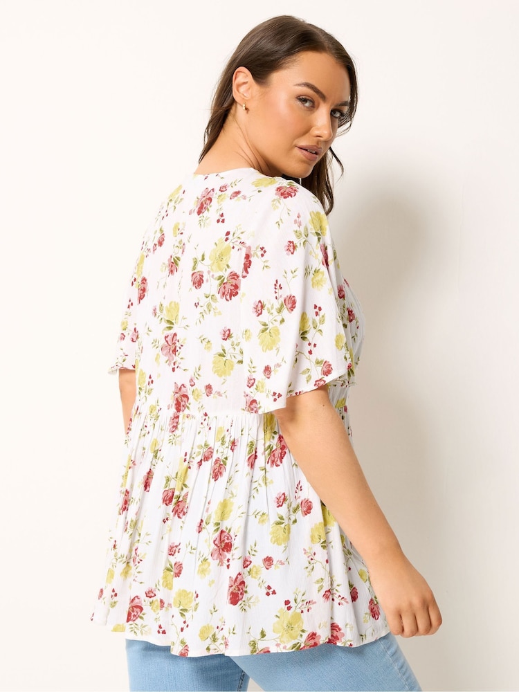 Yours Curve White Angel Sleeve Boho Top - Image 2 of 5