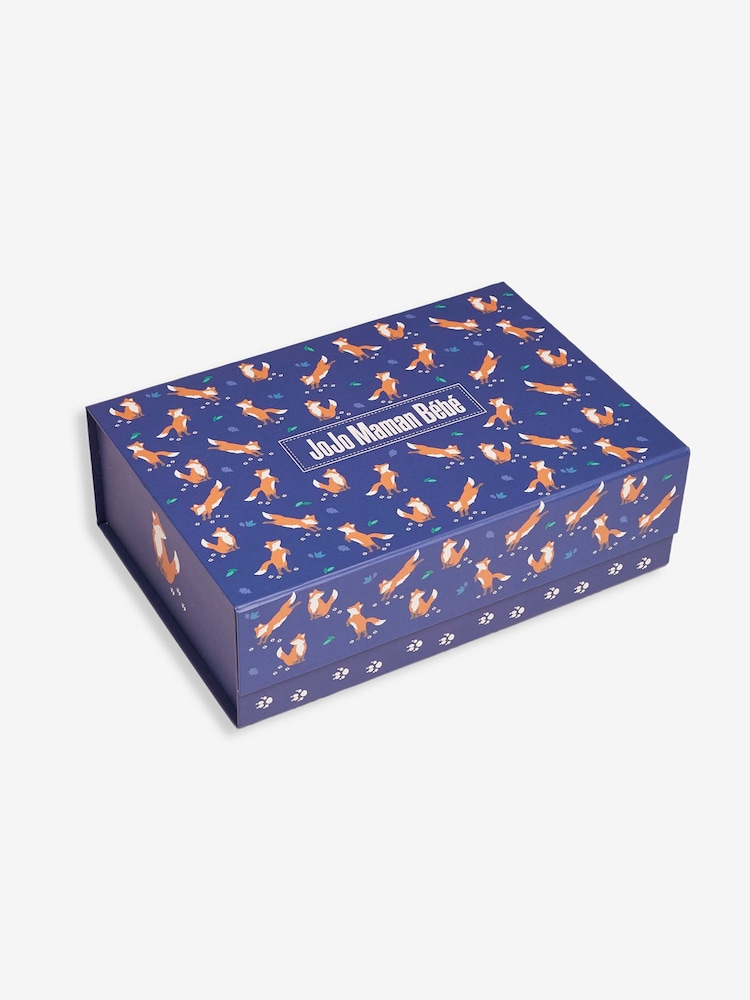 JoJo Maman Bébé Blue Medium Fox Gift Box - Image 1 of 2