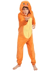 Character Orange Pokemon Charmander Fleece Onesie - Image 2 of 9