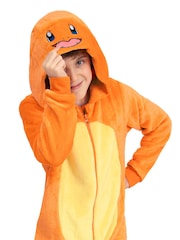 Character Orange Pokemon Charmander Fleece Onesie - Image 3 of 9