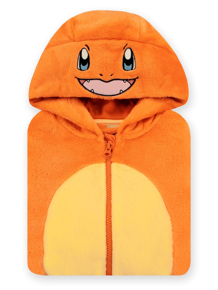 Character Orange Pokemon Charmander Fleece Onesie - Image 9 of 9