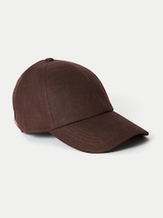 Jigsaw Brown Linen Baseball Cap - Image 2 of 4