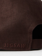 Jigsaw Brown Linen Baseball Cap - Image 4 of 4