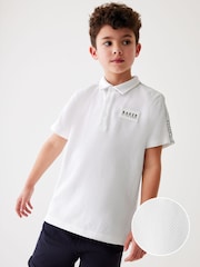 Baker by Ted Baker Textured White Polo Shirt - Image 1 of 9