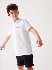 Baker by Ted Baker Textured White Polo Shirt - Image 2 of 9