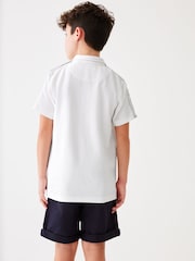 Baker by Ted Baker Textured White Polo Shirt - Image 3 of 9