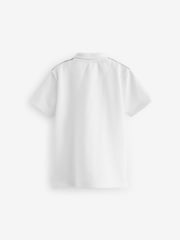 Baker by Ted Baker Textured White Polo Shirt - Image 7 of 9