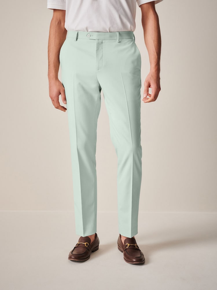 Mint Green Skinny Fit Motionflex Stretch Suit Trousers - Image 1 of 7