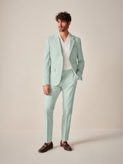Mint Green Skinny Fit Motionflex Stretch Suit Trousers - Image 2 of 7