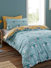 Bedlam Blue Cool Cars 100% Cotton Duvet Cover Set - Image 1 of 4