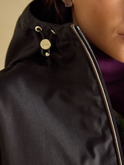 Joules Coverall Black Oversized Fleece Lined Waterproof Coat - Image 11 of 12