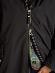 Joules Coverall Black Oversized Fleece Lined Waterproof Coat - Image 5 of 12