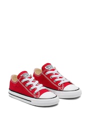 Converse Red Chuck Taylor All Star Infant Low Trainers - Image 3 of 6