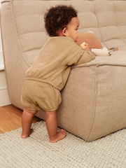 Cream/Yellow Cosy Sweatshirt and Bloomer Shorts Baby 2 Piece Set (0mths-2yrs) - Image 5 of 9