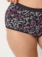 Yours Curve Pink Full Briefs 5 Pack - Image 4 of 5