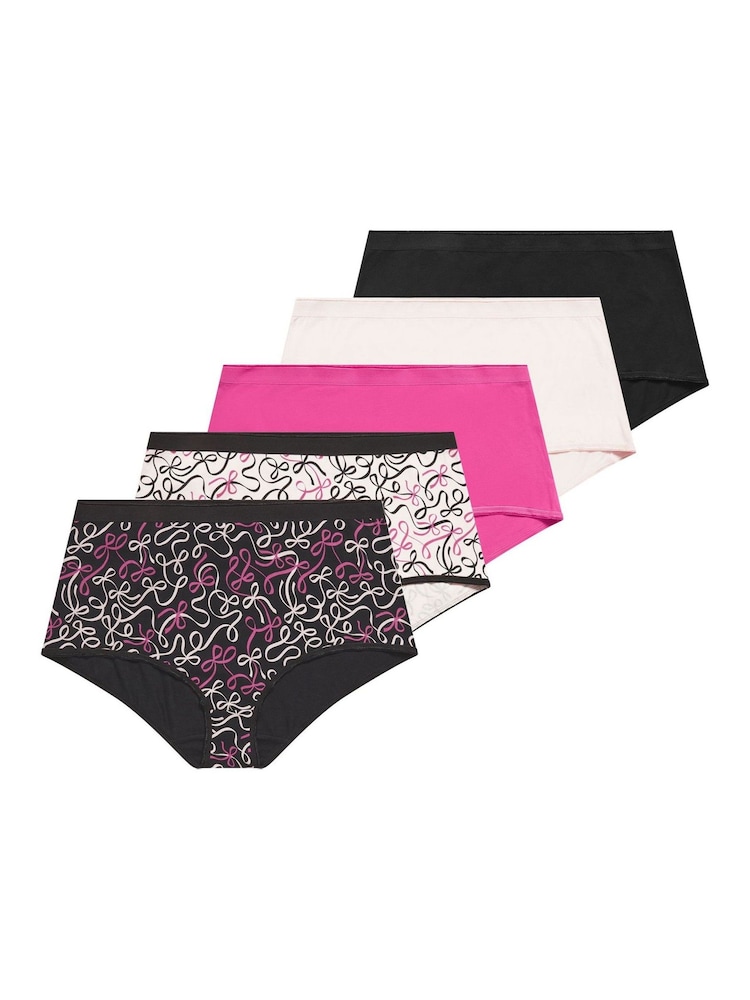 Yours Curve Pink Full Briefs 5 Pack - Image 5 of 5 Yours Curve Pink Full Briefs 5 Pack - Image 5 of 5