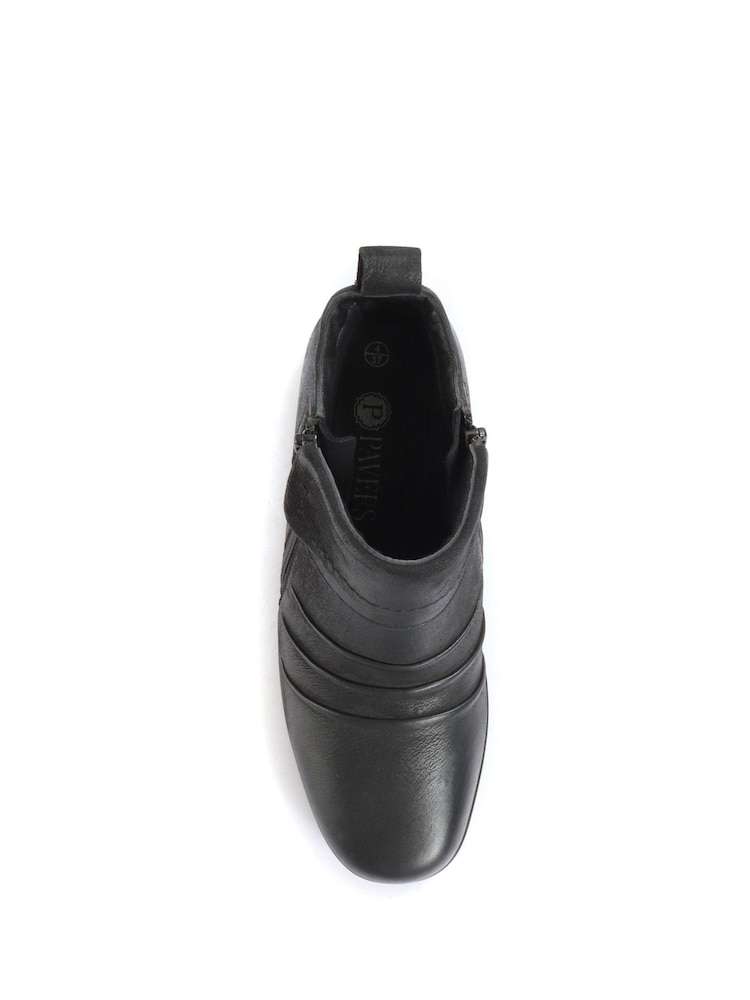 pavers double zip leather ankle boots size 46 Buy Pavers Black Ladies Dual Zip Leather Ankle Boots from  main image 2