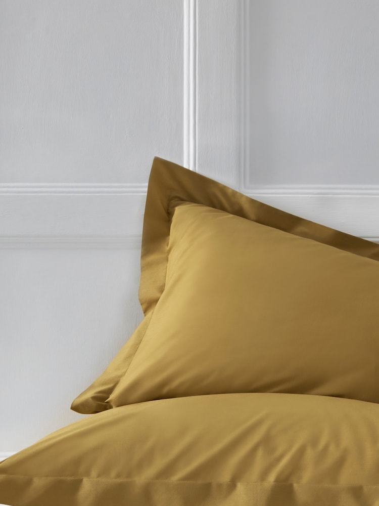 Set of 2 Yellow Cotton Rich Pillowcases - Image 1 of 2 Set of 2 Yellow Cotton Rich Pillowcases - Image 1 of 2