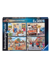 Ravensburger Happy Days Work Day Memories 4 x 500 Piece Jigsaw - Image 1 of 4