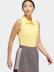 adidas Golf Ultimate365 Solid Sleeveless Polo Shirt - Image 4 of 7