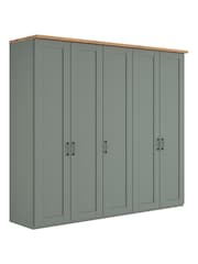 Wiemann Sage Green Truro 5 Door Wood Semi Fitted Wardrobe - Image 2 of 4