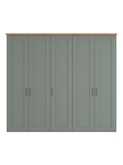 Wiemann Sage Green Truro 5 Door Wood Semi Fitted Wardrobe - Image 3 of 4