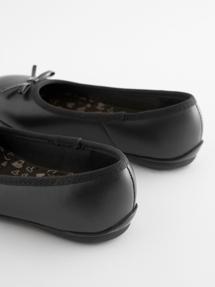 Noir mat - Ballerines School en cuir - Image 10 de 10